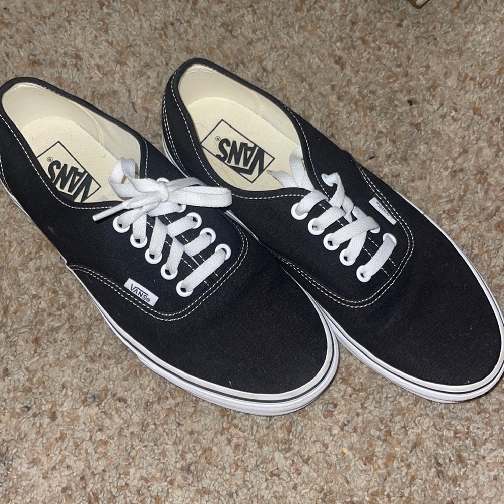 Black and white Vans